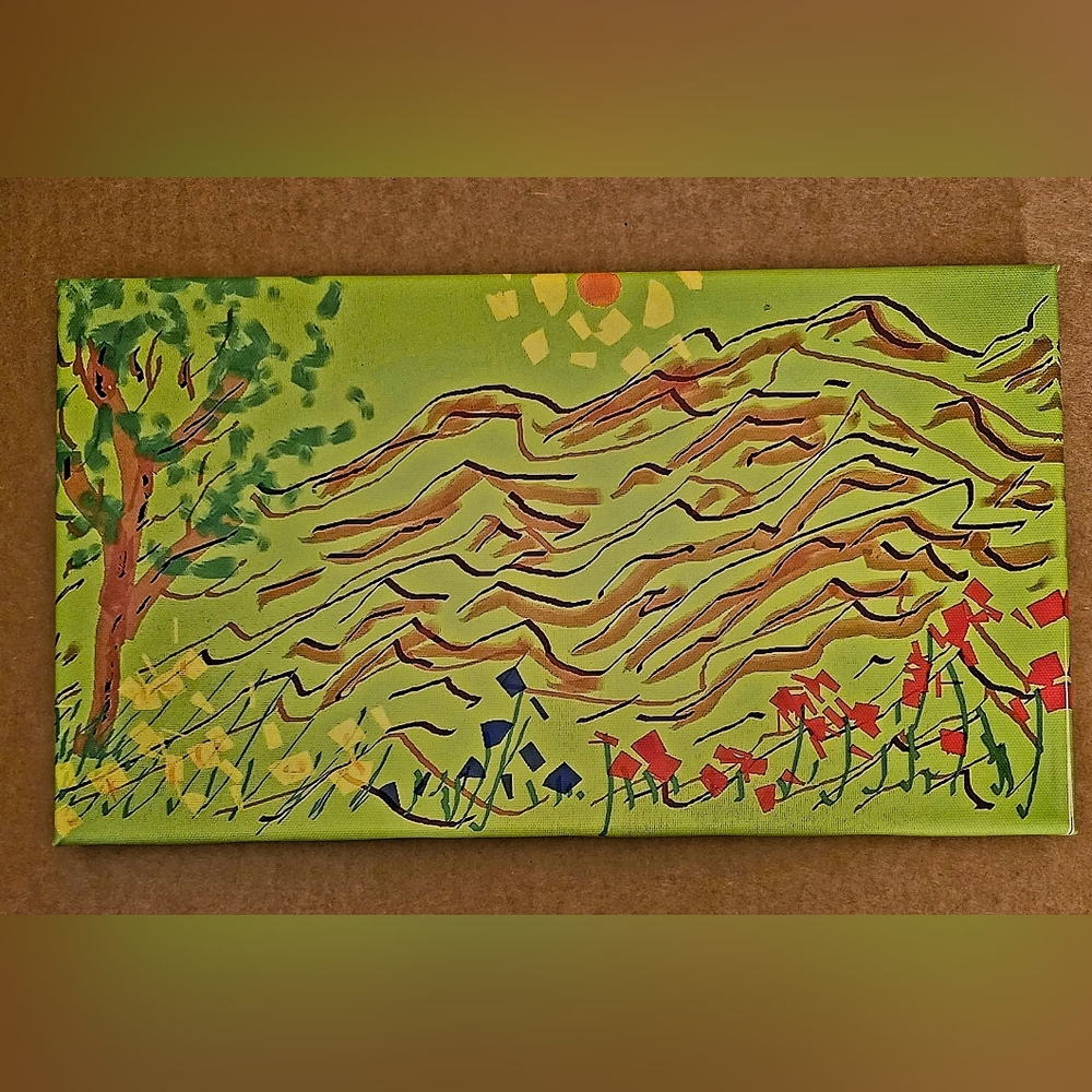 Painting on Canvas Mountain Abstract